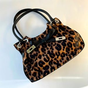 La Diva Leopard Print Satchel